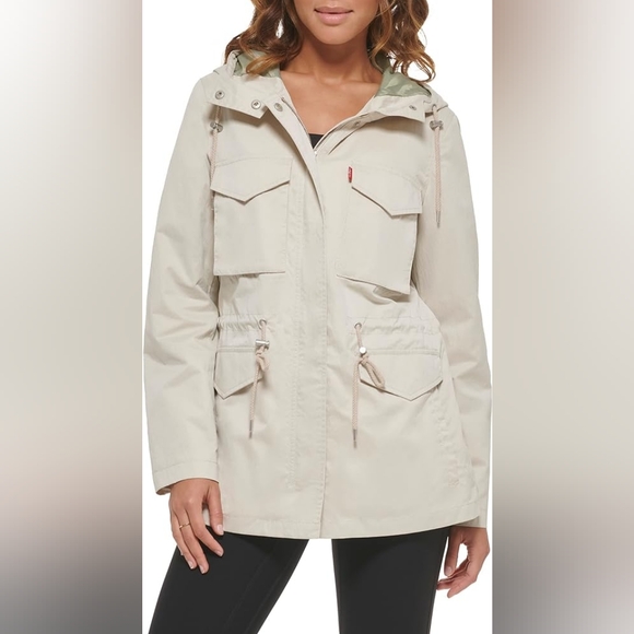 Levi's Women's Plus Four Pocket Hooded Military Jacket NWT - Picture 5 of 5